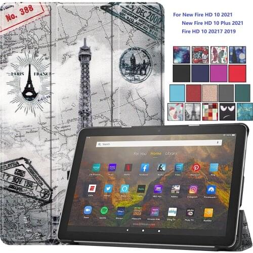 Fold Magnetic Stand Cover for New Fire HD 10 2021 10.1 Inch Tablet Case for Fire HD 10 Plus 11th Generation HD10 2017 2019 Cover