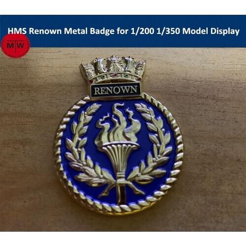 Metal Badge Heraldry HMS Battle Cruiser Renown for 1/200 1/350 Scale Model Display
