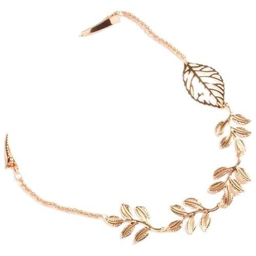 Fashion Gold Plated Hollow Tree Leaves Branch Hair Pin Clip Tiara Headdress Claws Head Chain Boho Women Girls Jewelry