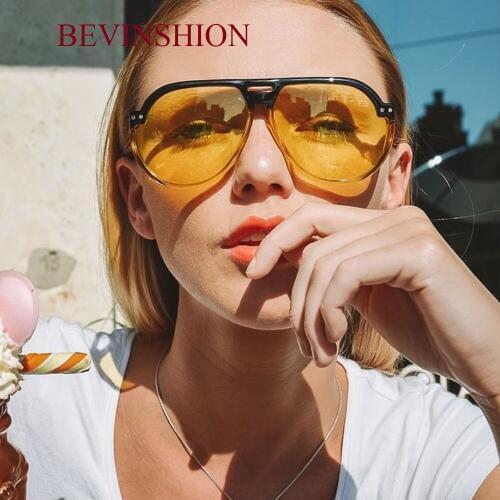 Fashion Brand Europe and America design big frame pilot sunglasses women men D home goggles trendy 2019 new double beams vintage