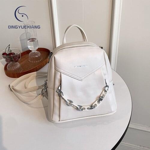 2021 New Letter Design Womens Backpack High Quality Leather Ladies Travel Backpack Fashion Girl Mobile Phone Bag Mochila Mujer