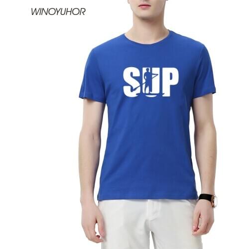 2020 New Summer Mens T Shirt Stand Up Paddling SUP T-shirts Casual Short Sleeve Tshirt Cotton Cool Sporting Clothing Men