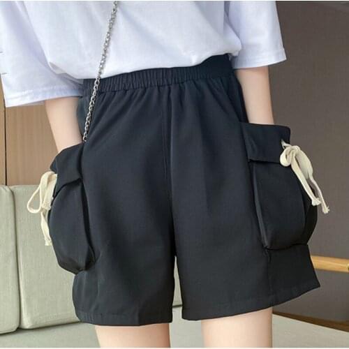 Solid Color Elastic Fashion Zevity Basic High Waist Summer WomenS Casual Cycling Clothing Sports Fitness Shorts 2021