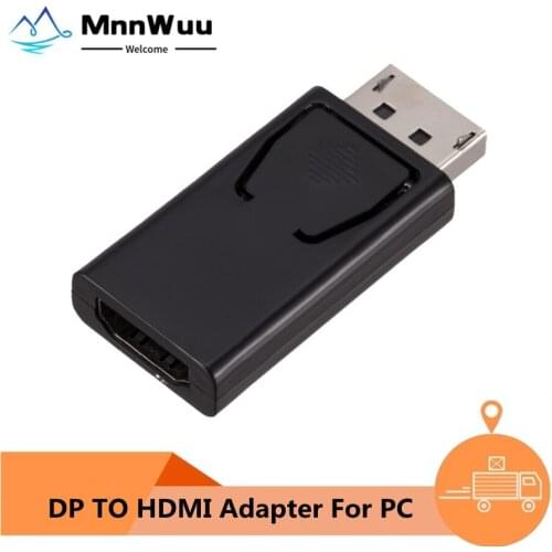 DP to HDMI-compatible Adapter Converter Display Port Male DP to HDMI Female HDTV Cable Adapter Video Audio For PC TV Projector