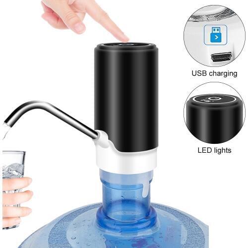 Portable Mini Push-button Rechargeable Electric Dispenser Water Pump with USB Cable and 304 Stainless Steel Tube for Barrelled