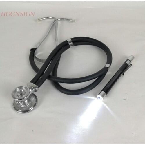 Stethoscope + pen Doctor Heart Care Professional Diagnostic Tool Functional High Quality Health Medical Dual Head Home Use