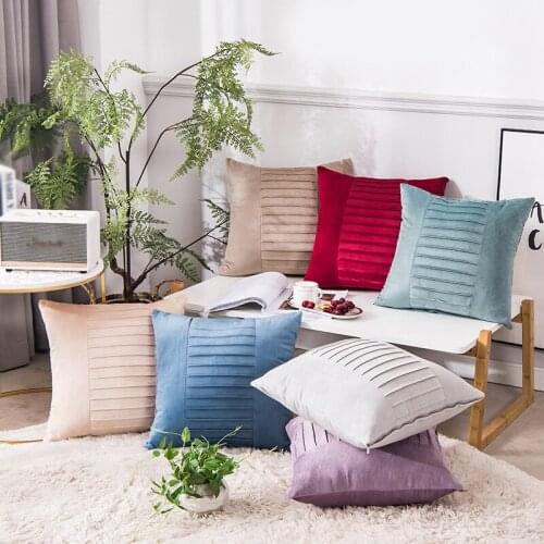 Simplicity Sofa Pillowcase Solid Color Cushion Cover Soft Comfortable Home Pillowcase Fashion Household Items Wholesale Hot