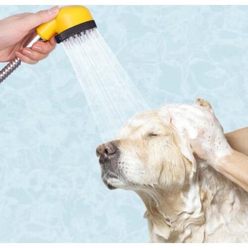 Small Dog Shower Sprayer Head Pet Comb Shower Sprayer Water Sprinkler Silicone Comfortable Soft Massager Bath Brush For Dogs Cat