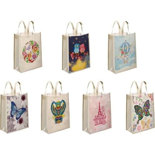 DIY Diamond Painting Handbag Mosaic Drill Eco-friendly Tote Home Organizer Storage Shopping Bags Popular Simple Female Daily Bag