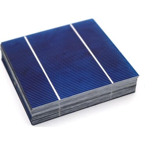 50PCS Poly Solar Cell 4BB 78x26 78x39 78x52 78x78mm156X156mm 6x6 Polycrystalline Silicon Battery Charger DIY Solar Panel