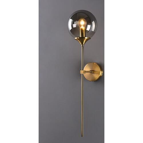 Modern Glass Wall Lamp Bedside Nordic Gold Led Sconce Wall Light Fixtures Home Industrial Decor Bedroom Bathroom Mirror Lights