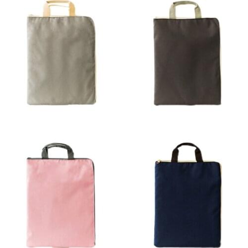Handheld Zippered File Bag Waterproof Canvas File Folder Portable Document Bag Ideal for Office School Business Files Dropshippi