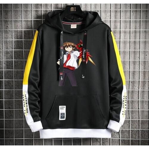 High School D×D Anime Hoodie Men/Women Popular Harajuku Hoodeds Pullover Streetwear Casual Fake Two-Piece coat jacket