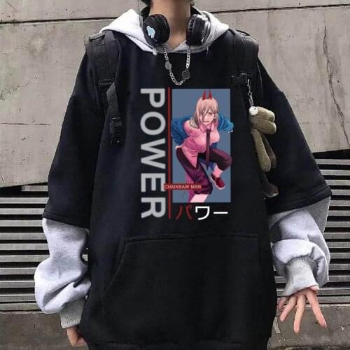 Harajuku Hoodies Unisex Hoodie Chainsaw Man Loose and Casual Pullover