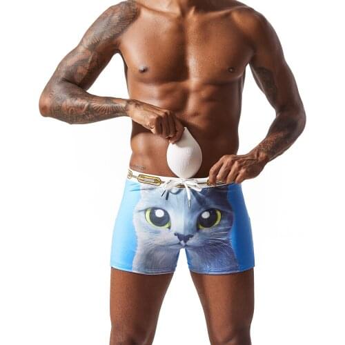 Mens Swimwear Underwear Boy Swim Suits Boxer Shorts Swim Trunks Men Swimsuit Surf Boxers Printing Beach Boxers Shorts