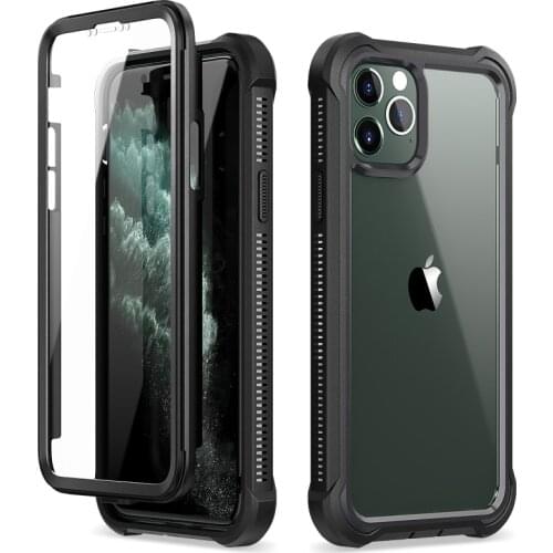 2 in 1 Hard case for iphone 11 pro Max Case Cover screen protector 360 Full Protect Shockproof capa Funda for iphone11 Case