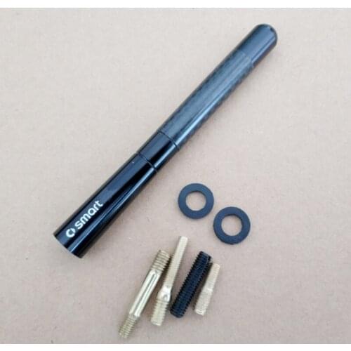 12cm 4.7 inch Black Short Carbon Fiber Car Radio FM Antenna Antena For Benz Smart 453 Forfour Fortwo Smart 451 Fortwo