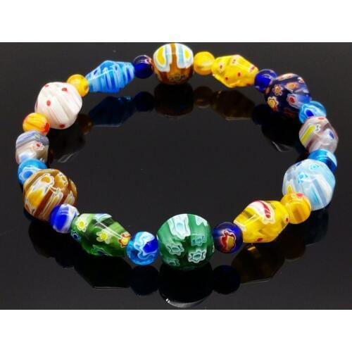 3 PCS fashion thousand flowers glass bead composite bracelet DIY handmade beaded jewelry bracelet