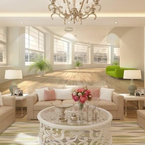 3D simple modern living room TV background wall decoration mural visual extension three-dimensional space bedroom wallpaper