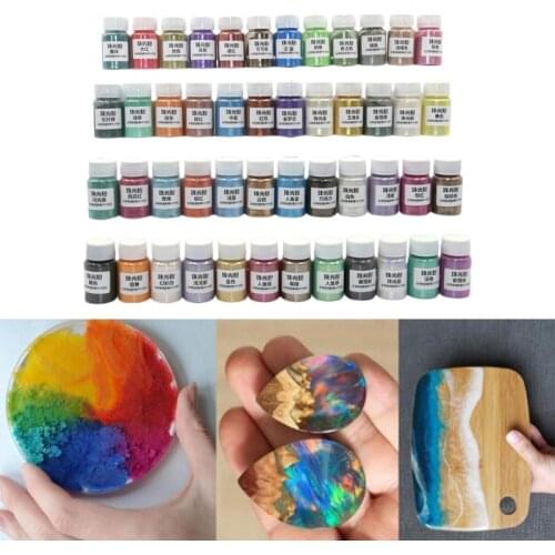 48 Colors Cosmetic Grade Pearlescent Natural Mica Mineral Powder Epoxy Resin Dye