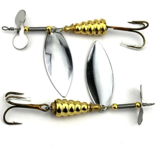 5pcs 9.2cm 12.5g Artificial Hard Fishing lure Metal Spinnerbait Spoon Lure Metal Spinner Lure Bass Noise Lure Fishing Tackles