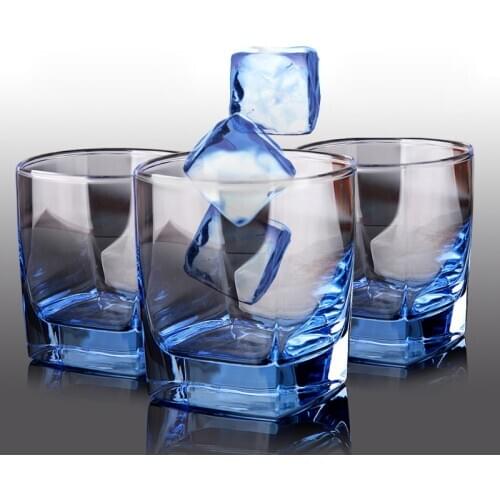 6pc/set Lead-free Crystal Cups Colorful glass Tea cups Glass Beer Glass Wine Cup Bar Hotel Party Drinkware