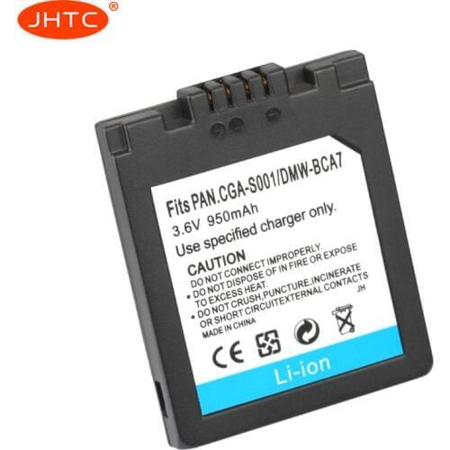 CGA-S001 Camera Batteries for Panasonic BCA7 CGA-S001E E1026P DMC-FX5EG-A DMC-FX5EG-S DMC-FX5EN FX5 F1S 950mAh CGAS001 Battery
