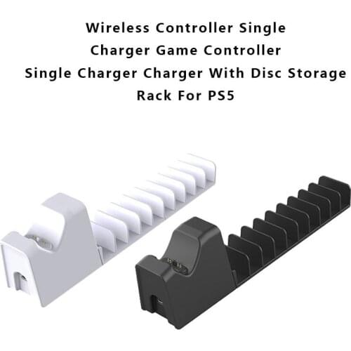 Wireless Controller Single Charger for PS5 Game Controller Single Charger With Disc Storage Rack For PS5 Game Accessories