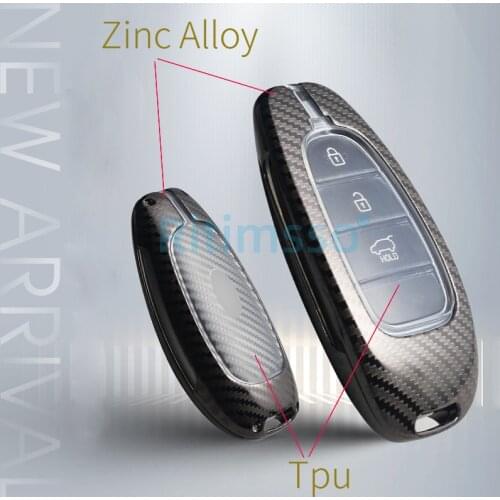 Zinc Alloy +Tpu Car Key Case Key Cover For Hyundai Sonata/I30/I35/I40/Kona/Azera/Grandeur/DN8/Elantra/Solaris L586