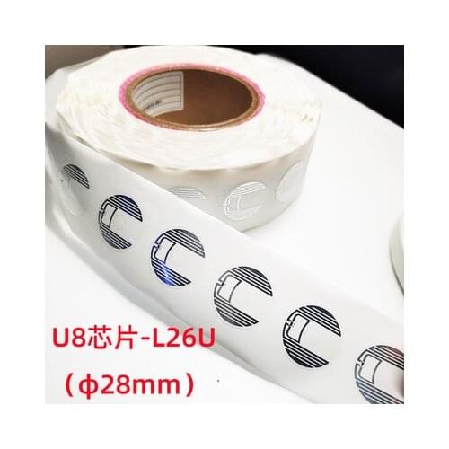 L26U U8 Chip RFID UHF long range tags for CD management 28mm diameter ISO18000-6C EPC Gen2 Class2 1000pcs/Lot