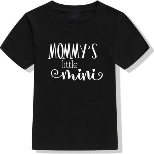 Mommys Little Mini Print Kids Girls Funny T Shirt Fashion Children Unisex Short Sleeve Tees Toddler Booys T-shirts Outfits