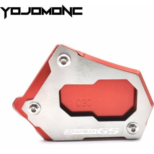 For BMW R1250GS R1250 GS R 1250 GS 2018 2019 Motorcycle CNC Side Stand Pad Enlargement Plate Kickstand Extension Pad With logo