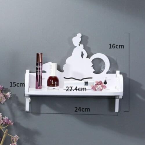 Home Kitchen Ceramic Wall Shelf Bedroom Hanging Bathroom Cosmetic Storage Living Room TV Decoration Wall Hanging Flower Stand