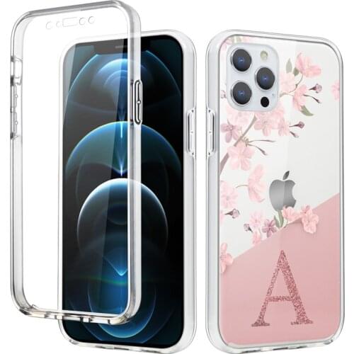 360 Double-sided Case For Samsung Galaxy A72 A71 A70 A52 A51 A50 A30S A50s A40 A32 A31 A21s A20e A12 M12 F12 Initial Letter Name