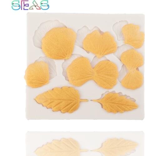 Leaves Silicone Mold Cream Mold Party Cake Decoration Baking Mold Colorful Soft Dessert Making Tool Ice Cube Party Decoration