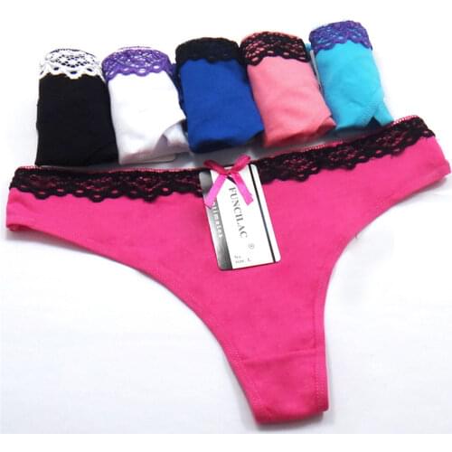 FUNCILAC Womens Black Panties