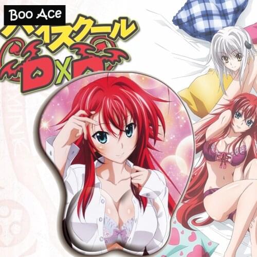 High School DXD - Rias Anime Sexy Girl 3D Boobs Gaming Mouse pads with Silicone Gel Wrist Rest