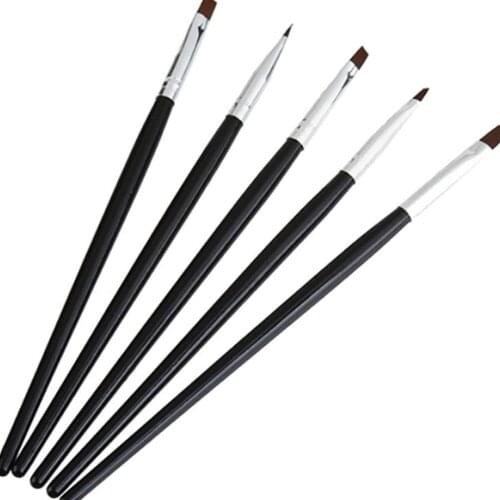 Hot Sale 5PCS/Set Nail Art Brush Salon Acrylic UV Gel Nail Pen Brush Painting Drawing Liner Kit DIY Nail Art Dotting Tool Set