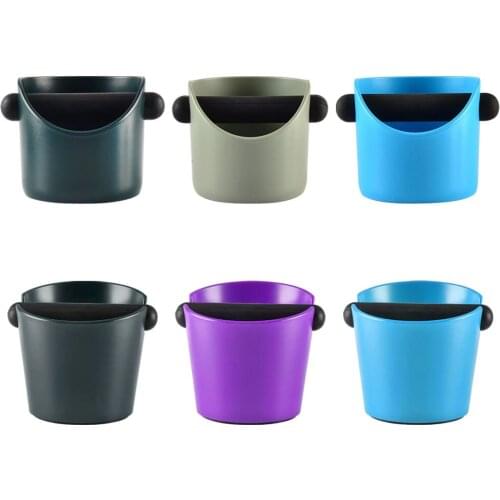 Espresso Coffee Grounds Knockbox - Square ABS Coffee Grounds Container with Removable Knock Bar And Anti- Seal