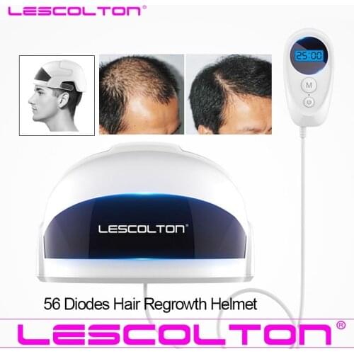 Lescolton Laser Hair Regrow Infrared Light Helmet Professional Anti Hair Loss Apparatus Fast Treatment Hair Regrow Cap Device
