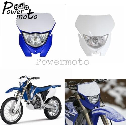 Dirt Pit Bike 12v 35w Headlights Motocross Headlamp Mask for Yamaha TTR WR YZ WRF 85/110/125/125R/250/250X/250R/426/450/450X