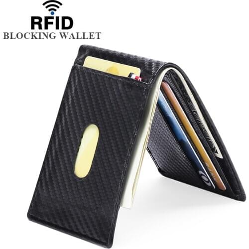 Men Card holder card case designer credit luxury business card id badge holder ultrathin purse carbon fiber wallet rfid