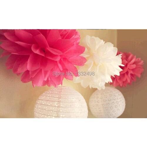 Wholesale15" (38CM) Pom Poms Ball-Tissue Paper Pom Pom Flower-All Colors For Pick-Weddings-Birthday-Baby Shower-Party decoration