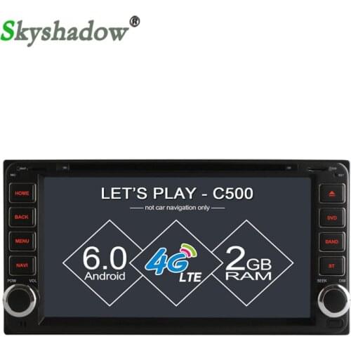C500 Android 6.0 2GB RAM car dvd player RDS Radio for Toyota Hilux VIOS Camry Prado RAV4 Prado 2003-2008 4G LTE wifi bluetooth