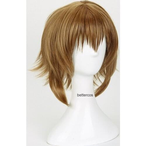 Tokyo Ghoul Fueguchi Hinami Cosplay Wigs Short Styled Straight Brown Heat Resistant Synthetic Hair Wig + Wig Cap