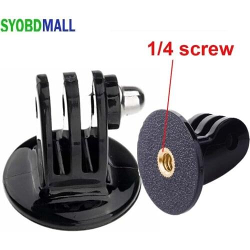 1/4 Screw Hole Tripod Action Camera Mount Monopod Adapter for Gopro Hero 5 4 3+ 3 2 Sjcam SJ4000 Xiaomi Yi 2 Copper Nut Adapter