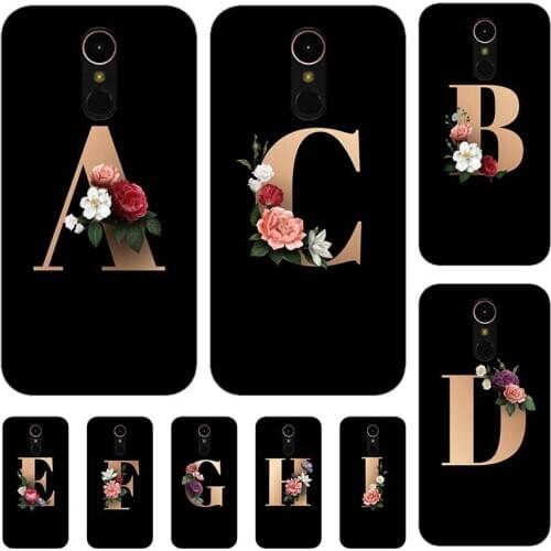 For LG Q Stylo 4 Q Stylus Q8 2018 Q Stylus Alpha Q Stylo Plus Case Cute Lovely Cartoon Flower Black Letters Silicone Soft Cover