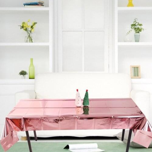 Rose Gold Foil Tablecloth Tablecloth Shiny Tablecloth Suitable for Party Wedding Anniversary Thanksgiving Christmas