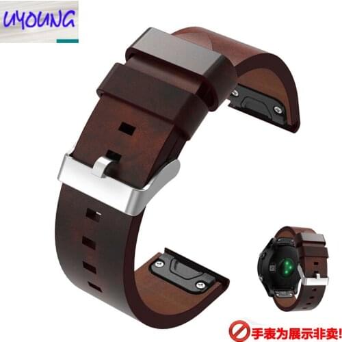 UYOGN Garmin Garmin fenix5 fly resistant 5 replacement strap 935 first layer leather quick release strap