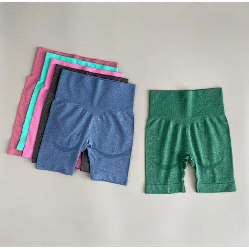 Womens Cycling Shorts Seamless Yoga Shorts High Waist Fitness Tummy Control Push Up Workout Tights Butt Lifting Gym Leggings